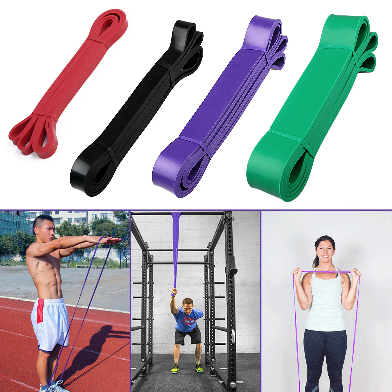 Latex Sport Gym Rubber Band Fitness Equipment Elastic Exercise Bands ...