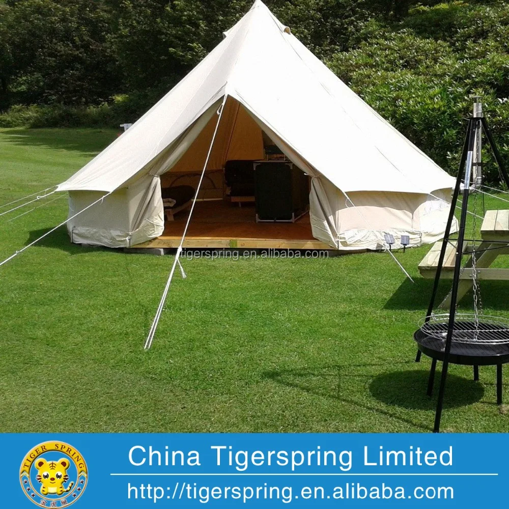 

Outdoor Leisure 3m Camping Canvas Bell Tent Sibley Tent with Hole for Stove Pipe