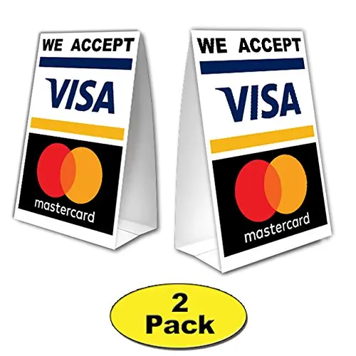 3X5 WE ACCEPT VISA & MASTERCARD FLAG CREDIT CARDS F759