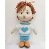 oem made kawaii cute lovely soft knitted fabric custom plush boy doll for kids