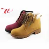 New Style thick-Heel ladies ankle boots with red / black suede casual shoes