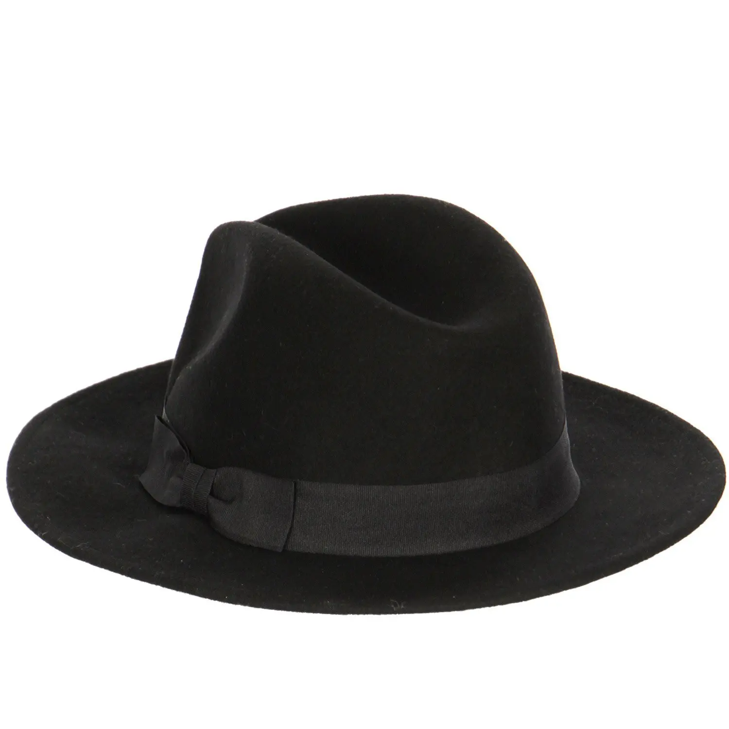 Jazz Fedoras For Women Vintage Wide Brim Fedora Hat Floppy Cloche Men Gangster Hat Chapeu,lightweight,Breathable Color : Black, Size : 56-58CM