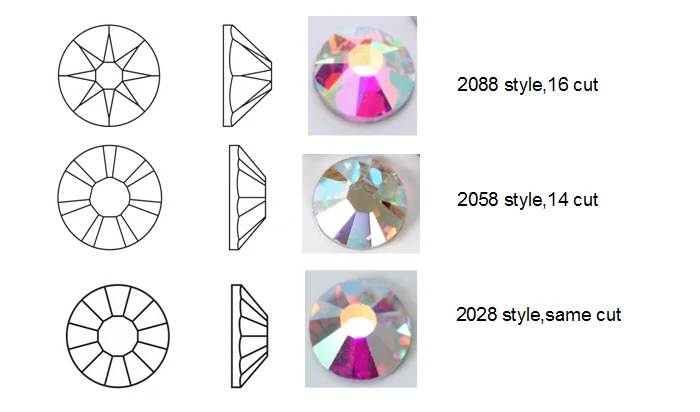 Oleeya Wholesale Over 80 Colors SS3-SS50 Glass Crystals Flat Back Nail Rhinestones for Nails Art Decoration