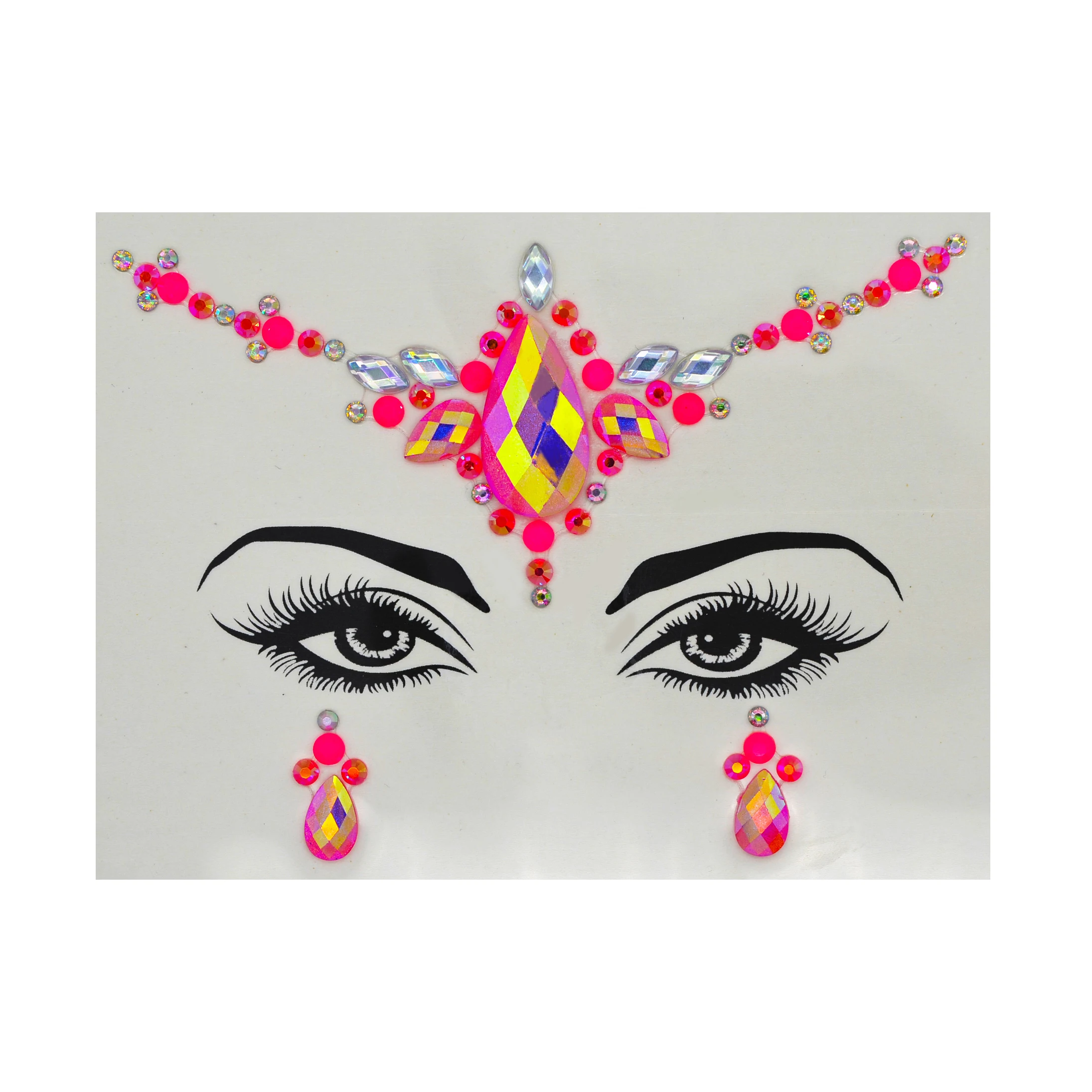 

Women Mermaid Rave Eyebrow Face Jewelry sticker