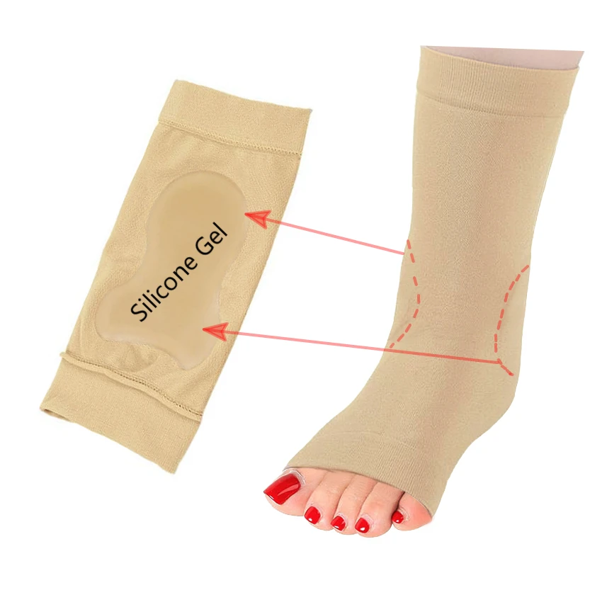 
Achilles Tendon Gel Ankle Protector Heel Protector Compression Padded Sleeve Socks for Bursitis, Tendinitis, Tenderness HA00672 