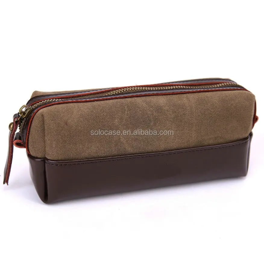 Waxed Cotton Canvas Toiletry Bag