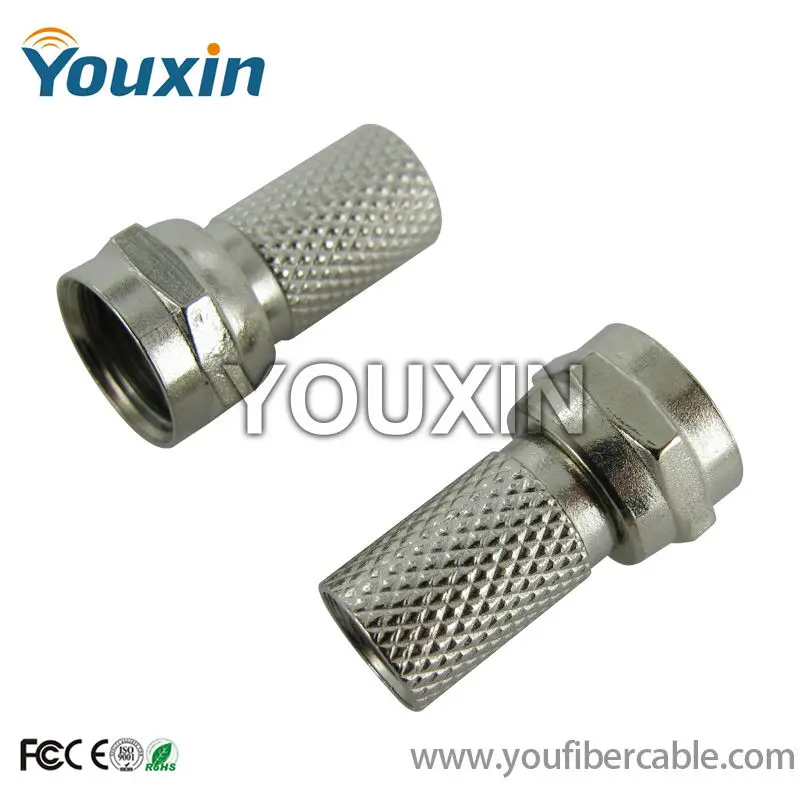 Rg59 Rg6 Coaxial Cable Catv Terminal F Male Twist On Connectors Buy