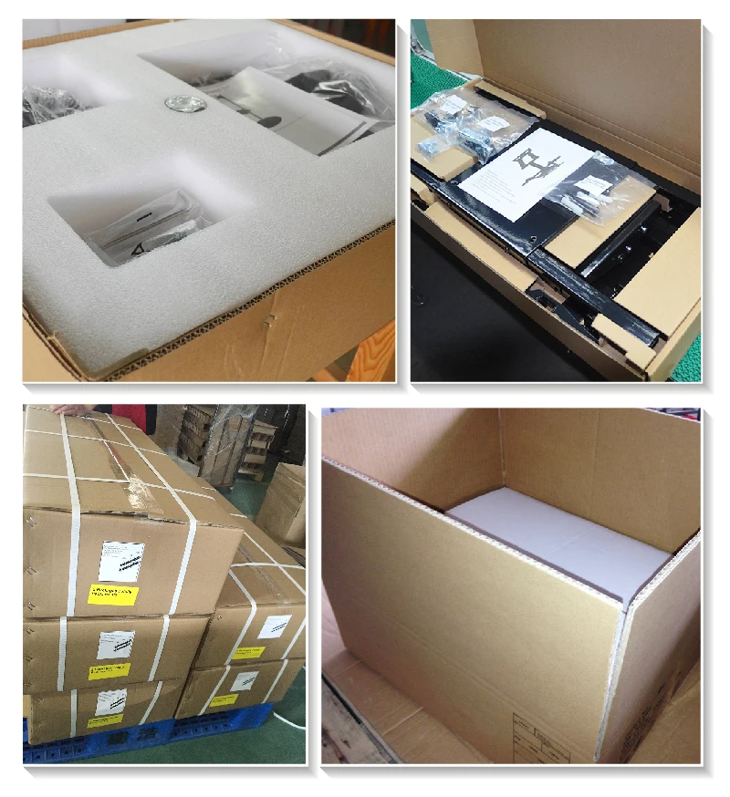 Quad Monitors Stable Wall Mounted TV Holder With Cable Management