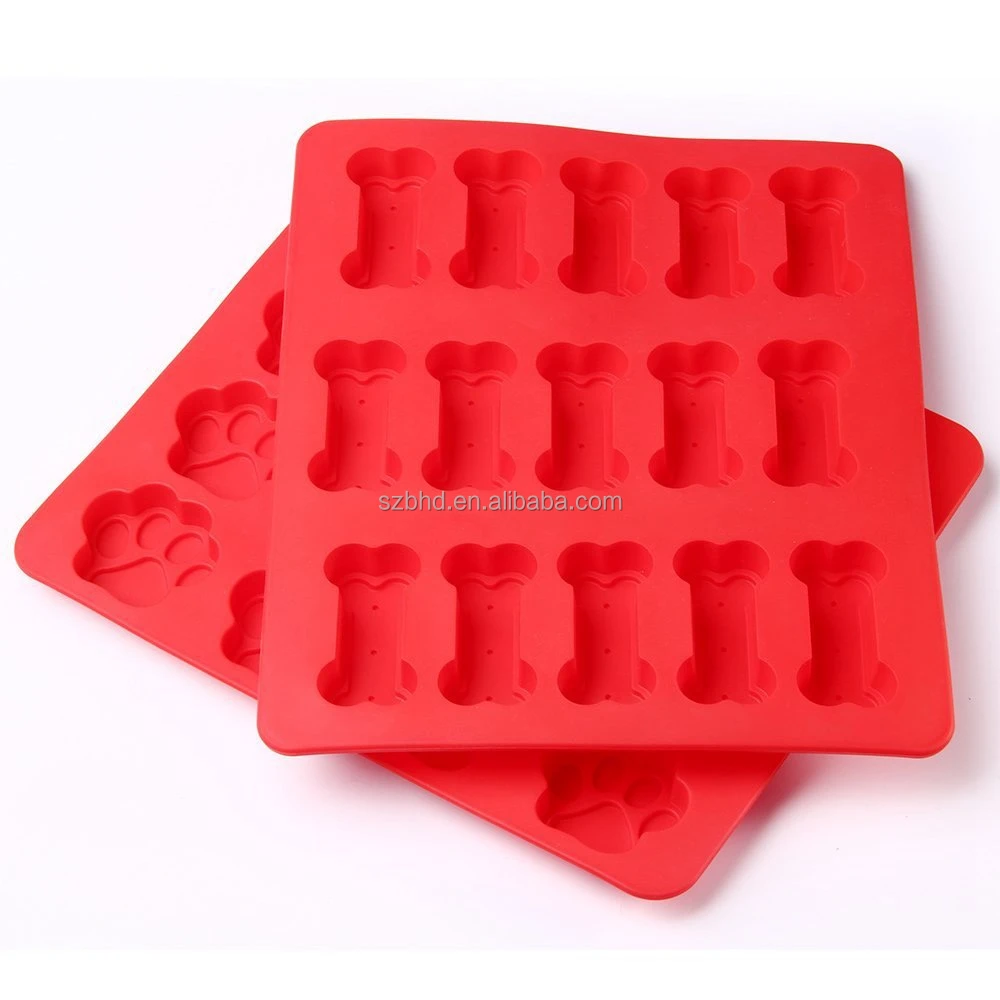 

Cute Dog Treat Baking pan Bone shape FDA silicone muffin pan, silicone cake mold