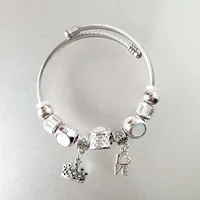 

Fashion Personalized Custom Stainless Steel Charm Bracelet Bangle for Women Jewelry Cuff Designer Girls