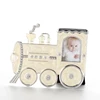 Metal enamel train shape baby picture photo frame