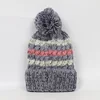 OEM design 100 % acrylic jacquard pattern custom knit logo winter top pom beanie hat