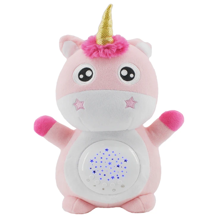 Washable Unicorn Baby Toys Melodies Crib Custom Baby Night Light White Noise Sound Machine For SleepingToy Night Light Projector