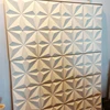 White Interior Design Bathroom Wall Tiles 3D Geometrical Bathroom Tiles