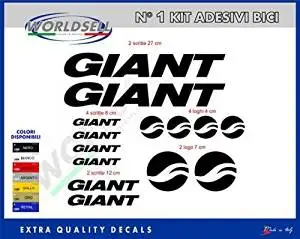 KIT OF 18 STICKERS for BIKES "Giant''