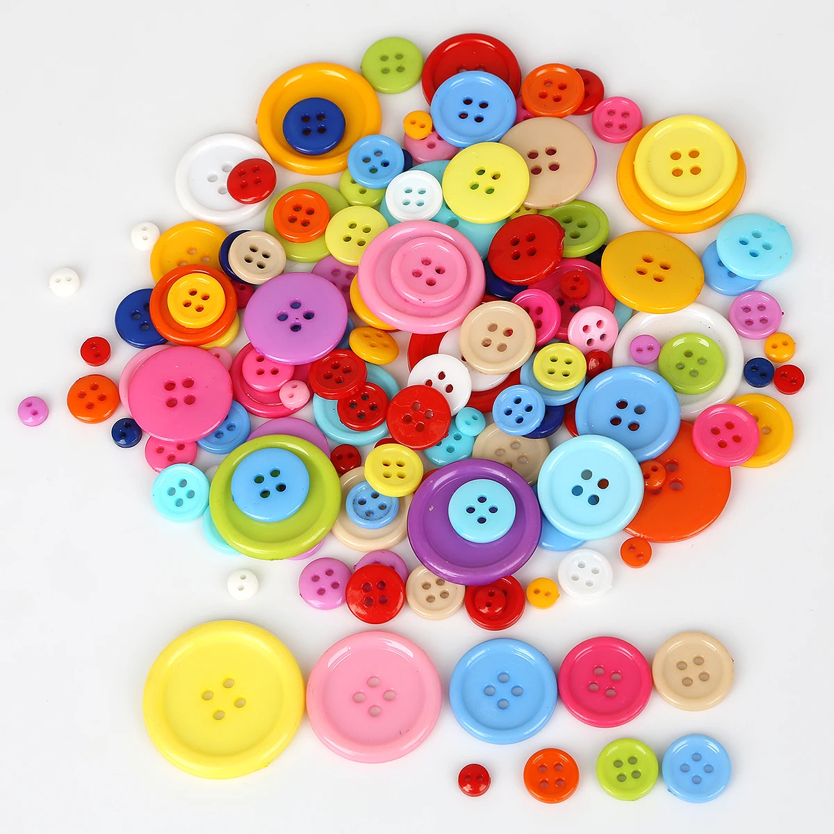 

20-200PCS Multi Sizes Round Resin Mini Tiny Buttons Sewing Tools Decorative Button Scrapbooking Garment DIY Apparel Accessories, Mixed color