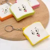 2019 Wholesale custom emoji bread pu foam floating keychain