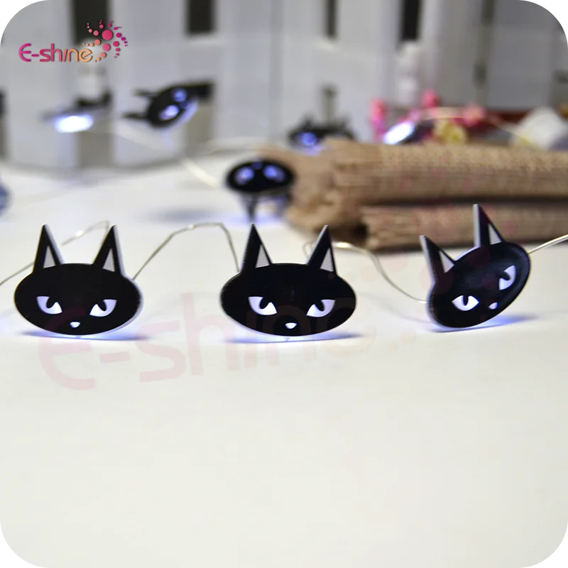 LED Lichterkette Feenlichter Katze 20 Lichter