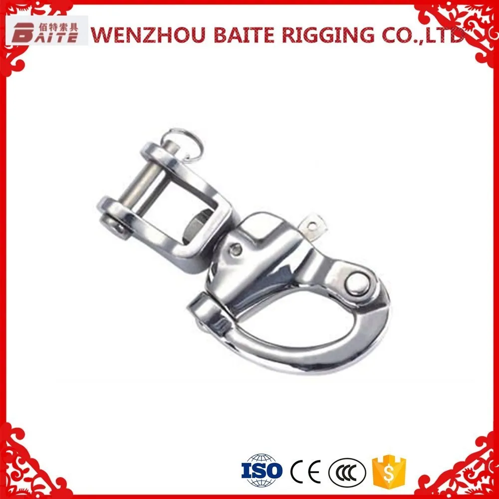 316 Stainless Steel Swivel Shackle Quick Release Boat Anchor Chain Eye Shackle Swivel Snap Hook for Marine Architectural