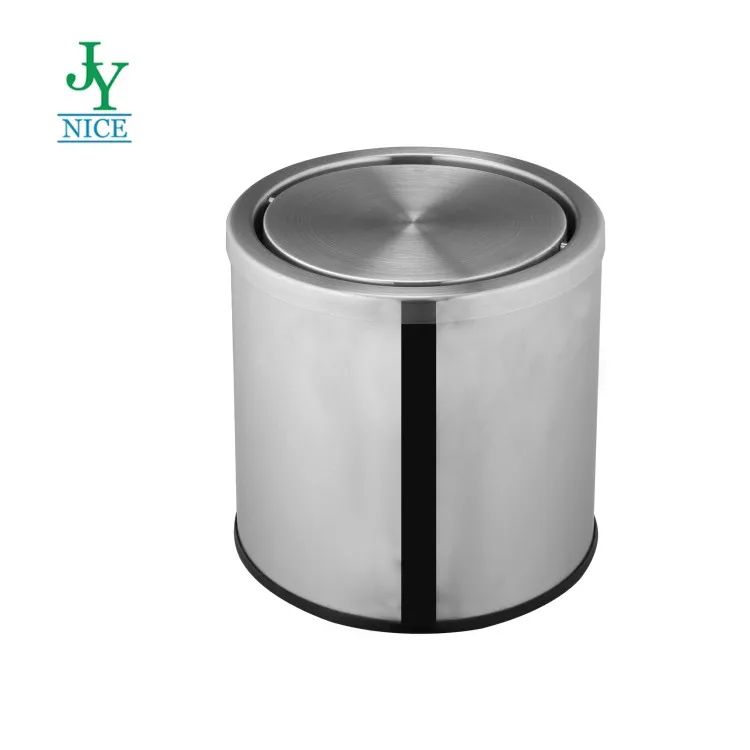 Metal Outdoor Medical Dustbin with lid hotel home office Stainless Steel rubbish bin