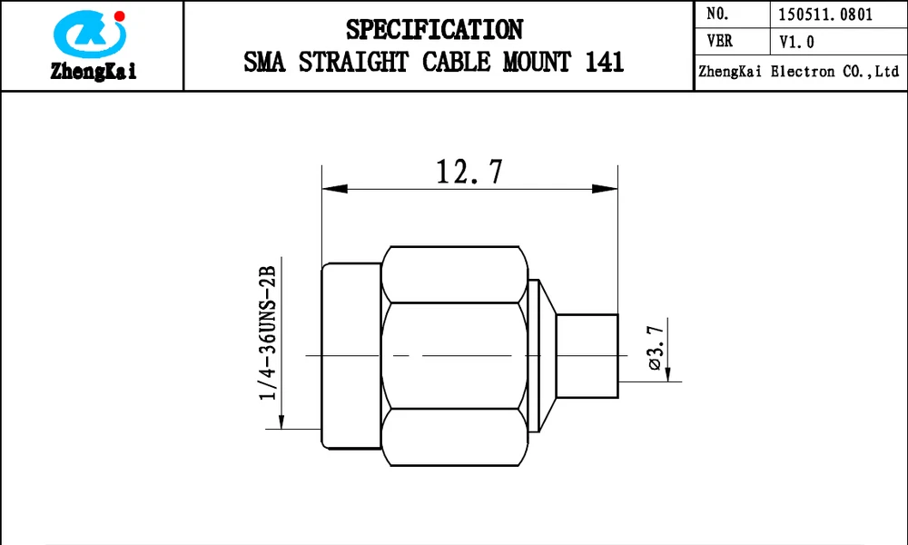 Sma разъем чертеж