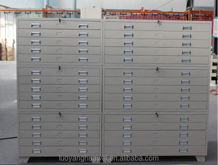 Map Paper Steel Storage Cabinet