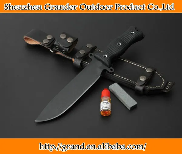 

Black G10 Handle survival knife fixed blade hunting knife camping tools 6212