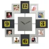 Twelve Black silvery photo frame clock with short hand wallclock