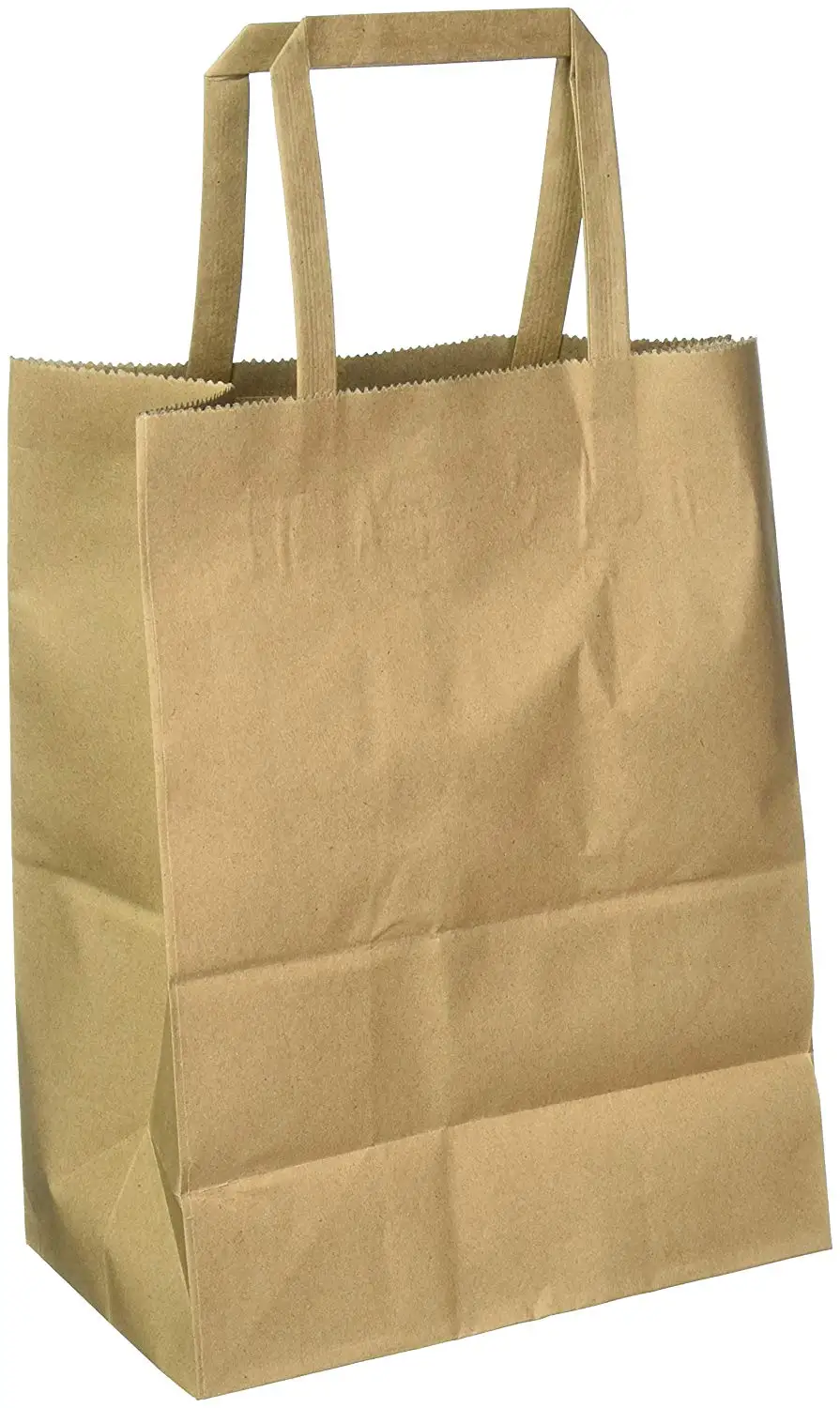 Thick Paper White Kraft Bags with Handles 8x4.75x10 Inch 25 Pack Bagmad Medium Shopping Paper Bags,Natural Party Retail Gift Craft Bags 25Pcs Count