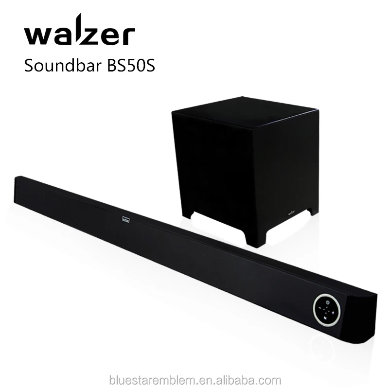 

Wireless TV soundbar with 8 inch subwoofer and BT connectivity, Black+silver