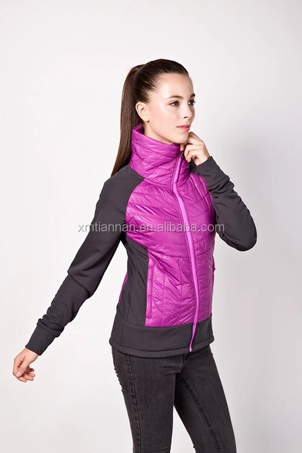 

Lightweight Polyester Padded Womens Jacket Purple Quilted Nylon Jacket