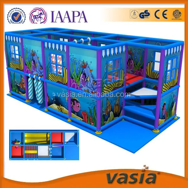 Mundo del mar tema Pequeña casa para 5-10 niños, pequeña zona infantil