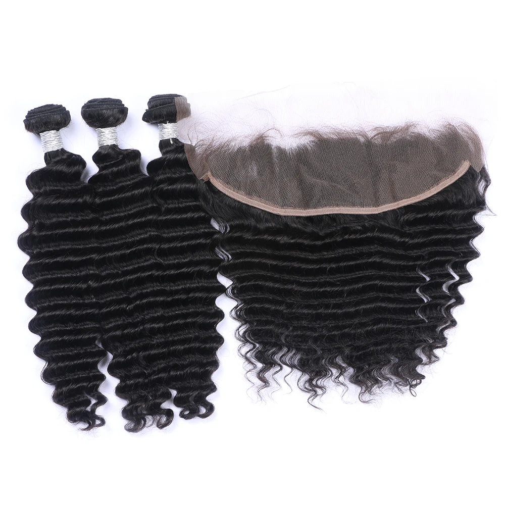 

May Queen Wholesale Virgin Hair Vendors Deep Wave Human Hair Brazilian 3 Bundles 100% Unprocessed Virgin Remy Human Hair