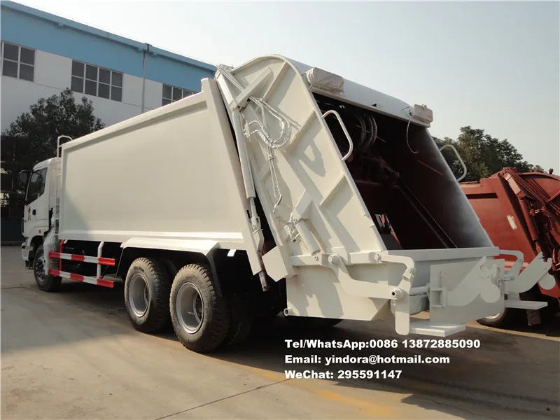 Foton 6x4 10 Wheeler 16m3 18m3 Cubic Meters Mobile Rubbish Bin Trash