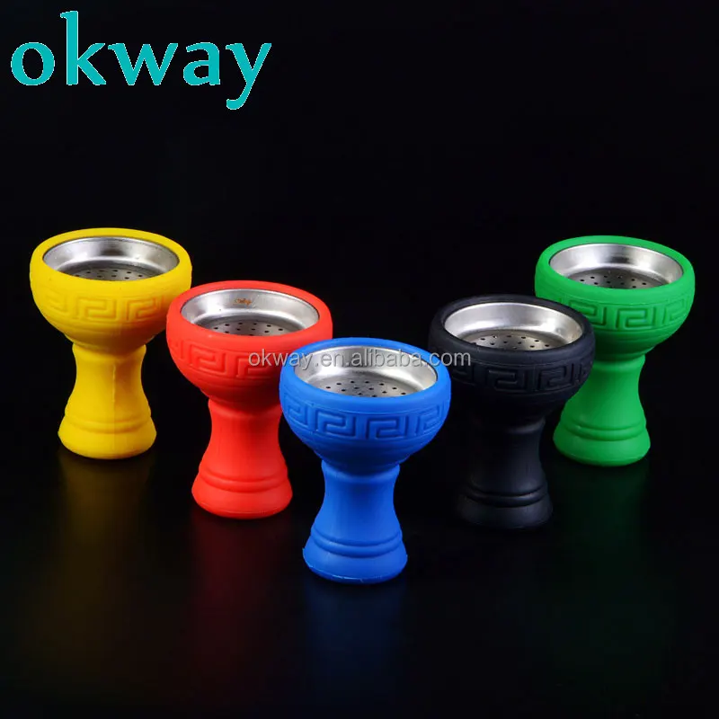 

Okway Hookah Accessories Silicone Shisha Hookah Bowl, Black;red;pink;blue;green;yellow