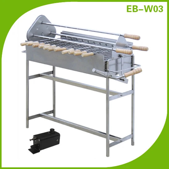 Eb w03 brochette barbecue en acier inoxydable, tourner kebab Eb w03 brochette barbecue en acier inoxydable, tourner kebab