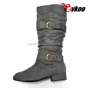 2017 New evkoodance low heel 2.5cm Ballroom Latin Dance Shoes Suede Sole dance boots