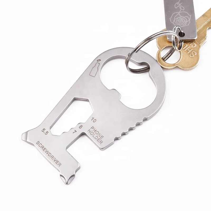 

New Design 2018 Amazon Most Popular Mini Size Must Have EDC Tactical Multi Keychains edc bottle opener, Sand blasting/stone wash