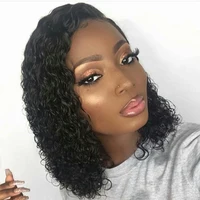 

Natural Color afro kinky human hair wig for black women hot sale kinky afro lace wig Brazilian human hair afro kinky curly wig