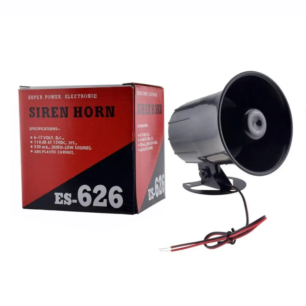 
SFL 12V 15W One Tone Loud Electric Car Speaker Alarm Siren Horn with Remote Control 