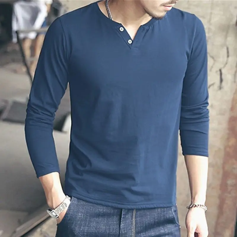 Fashion Mens Long Sleeve Deep Scoop Neck T Shirt For Men Buy Deep Scoop Neck T Shirt For Men