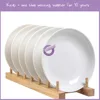 KB174 simple design white round ceramic plates set dinner dishes for sale