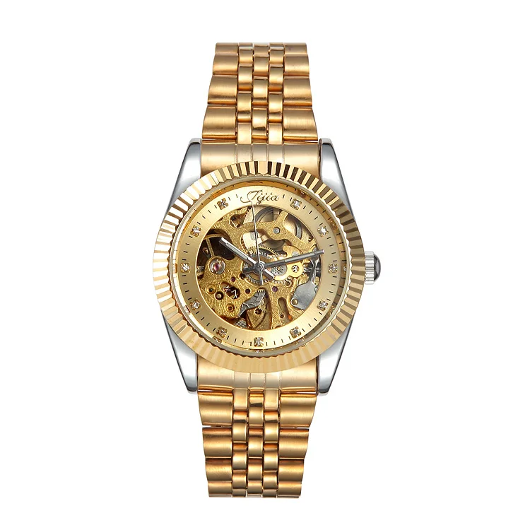 

Professional Manufacturer Stainless Steel Chain women Automatic Mechanical Watch, Sliver & gold