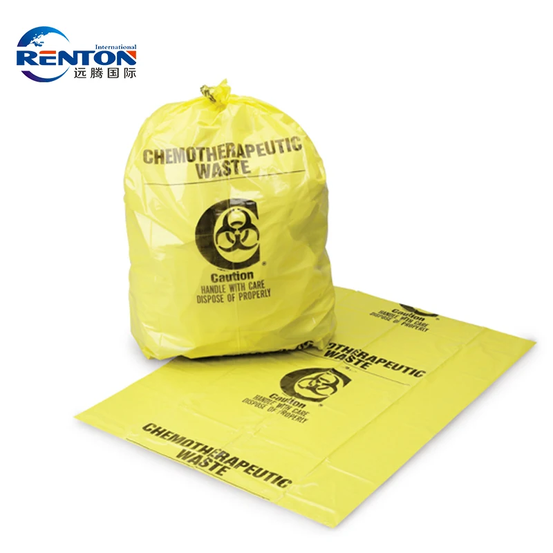 Wholesale Disposable Medical Yellow Garbage Bag For Hospital Waste