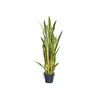 106cm Silk Artificial dark green with black pattern, deocortive plant for indoor decoration zebra pinto two colors in pot