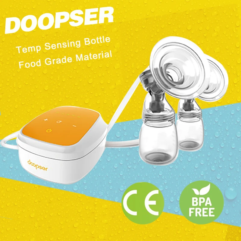 

Doopser Electric Breast Pump with LED light, Temperature Sensing Bottles, BPA free Silicone Breast pump, N/a