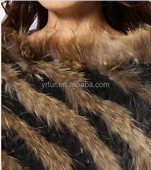 Yr277 Yr Fur Free Size Japanese Style Women Real Rex Rabbit/rabbit Fur