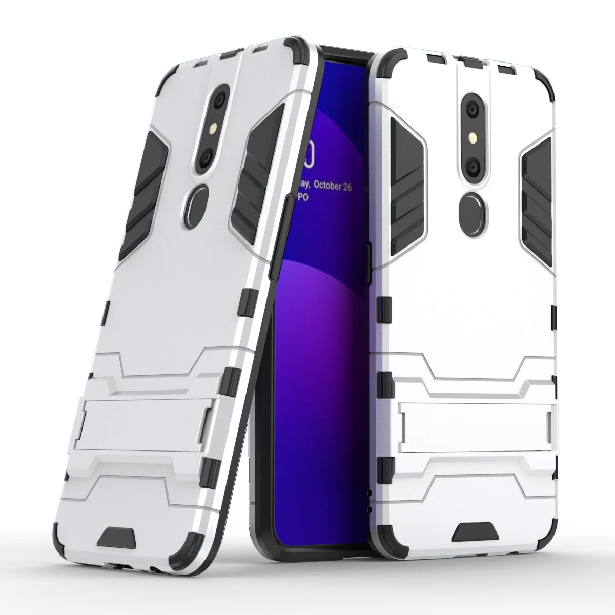 

Full Protective 2 in 1 shockproof tpu pc kickstand mobile back cover for Oppo F11 Pro back cover Ultra thin