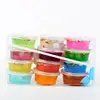 2019 New Design DIY Clear Crystal Slime With Coconut Jelly Cube Magic Crystal Slime Putty Toys For Slime Making Kit