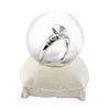 Our Unique Wedding Day Diamend ring snow globe